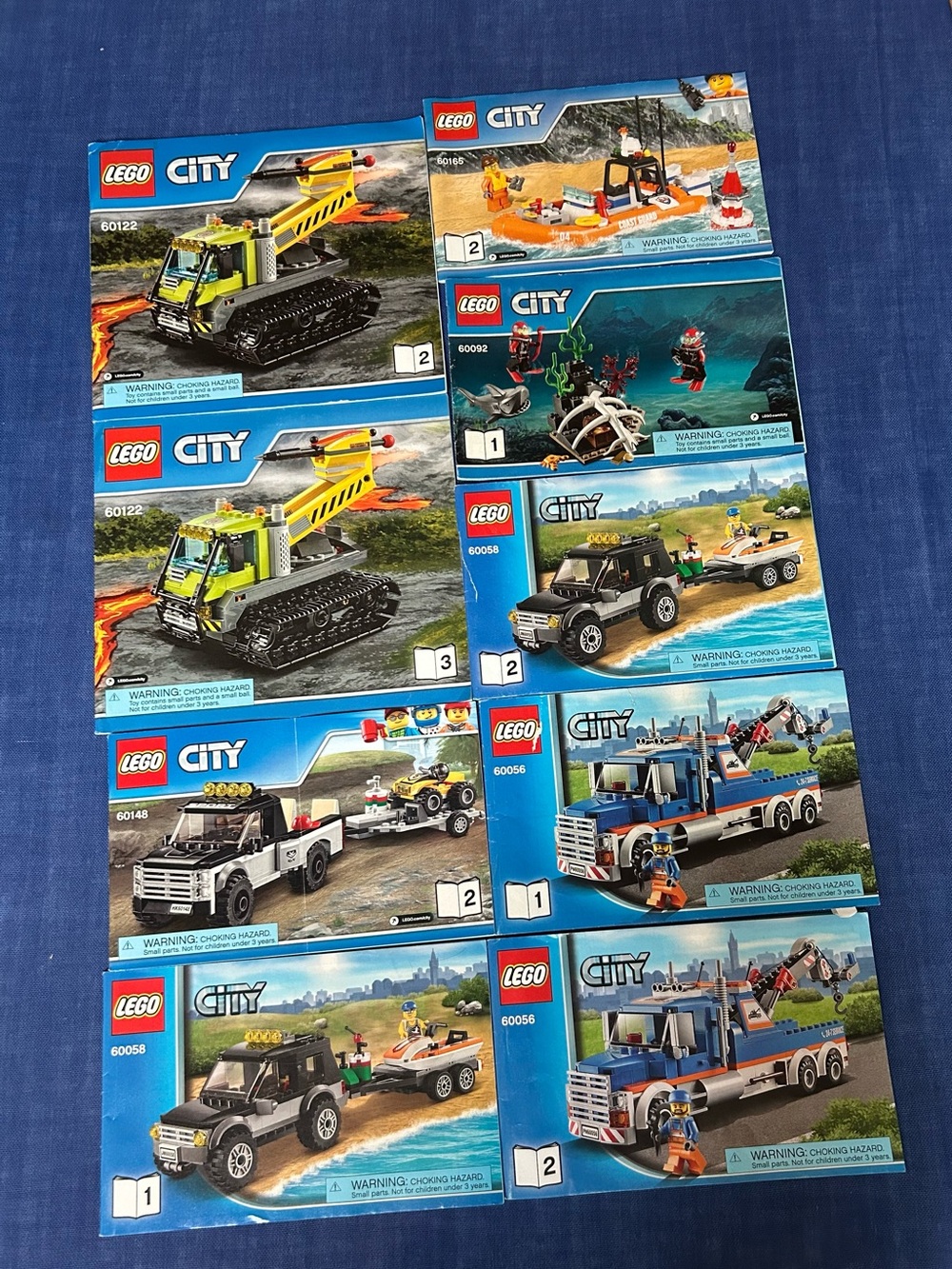 LEGO City Lot of 9 Assorted Instruction Manuals only